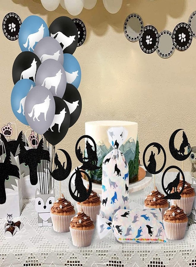 Lecpeting 100 Pcs Wolf Treat Bags Wolf Cellophane Candy Bags Wolf Party Favor with Twist Ties for Theme Birthday Party Supplies - Image 5